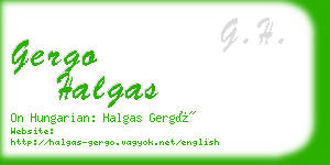 gergo halgas business card